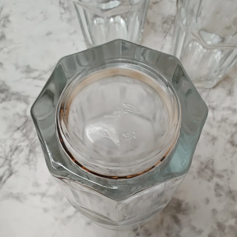 Clear Glass Large Tumbler Set Of 3